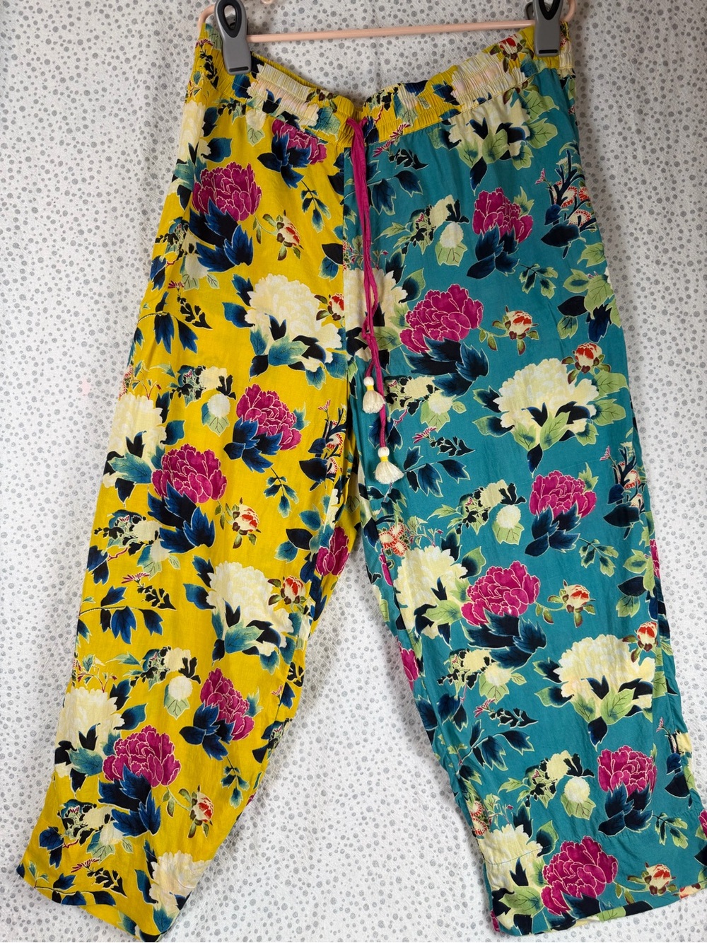 Anthropologie Women’s Sweet Dreams Pajama Sleep Pants in Yellow & Teal 1X